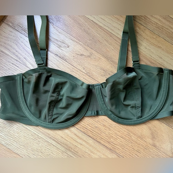 Cuup The Balconette Mesh Bra- Dark Green, 34C - Picture 2 of 7